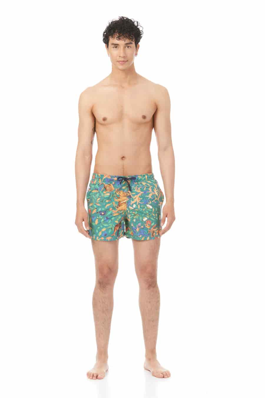 Men's lorenzo swim trunk green - miniatura 1