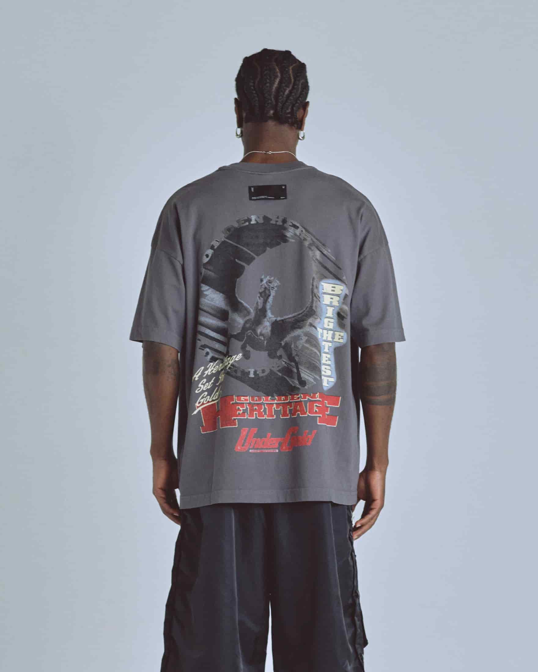 Golden Heritage Pegasus Tshirt Gray - miniatura 7