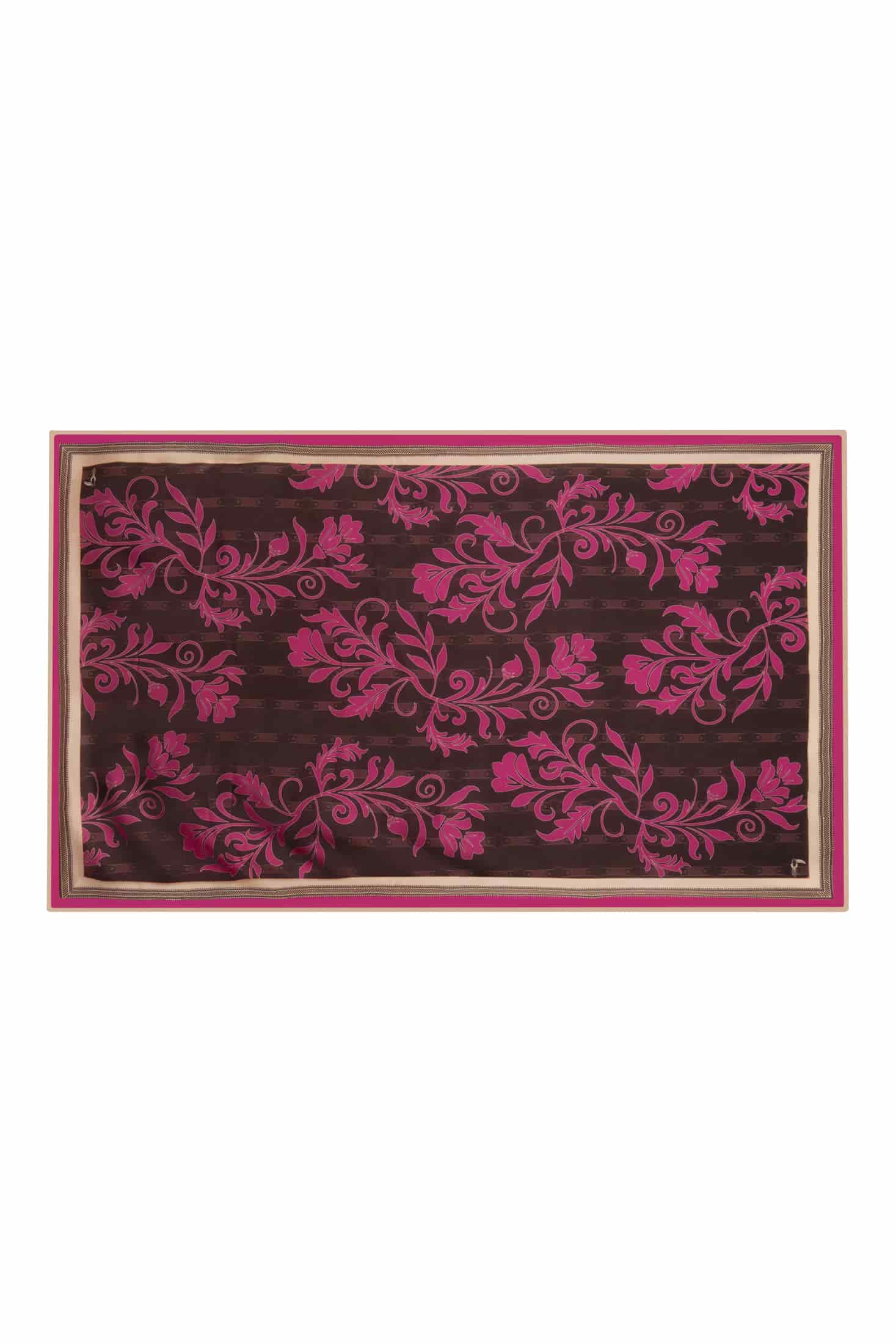 De La Falaise Cotton Silk Sarong / Fuchsia Flowers - miniatura 4
