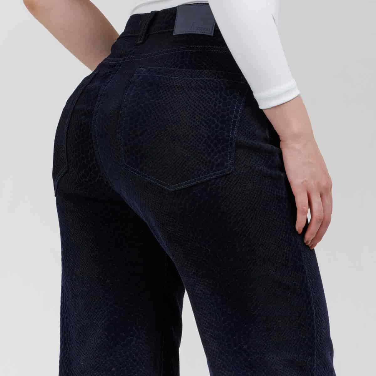 Pantalón Wide Leg Azul Ax-3083 licrado - miniatura 5