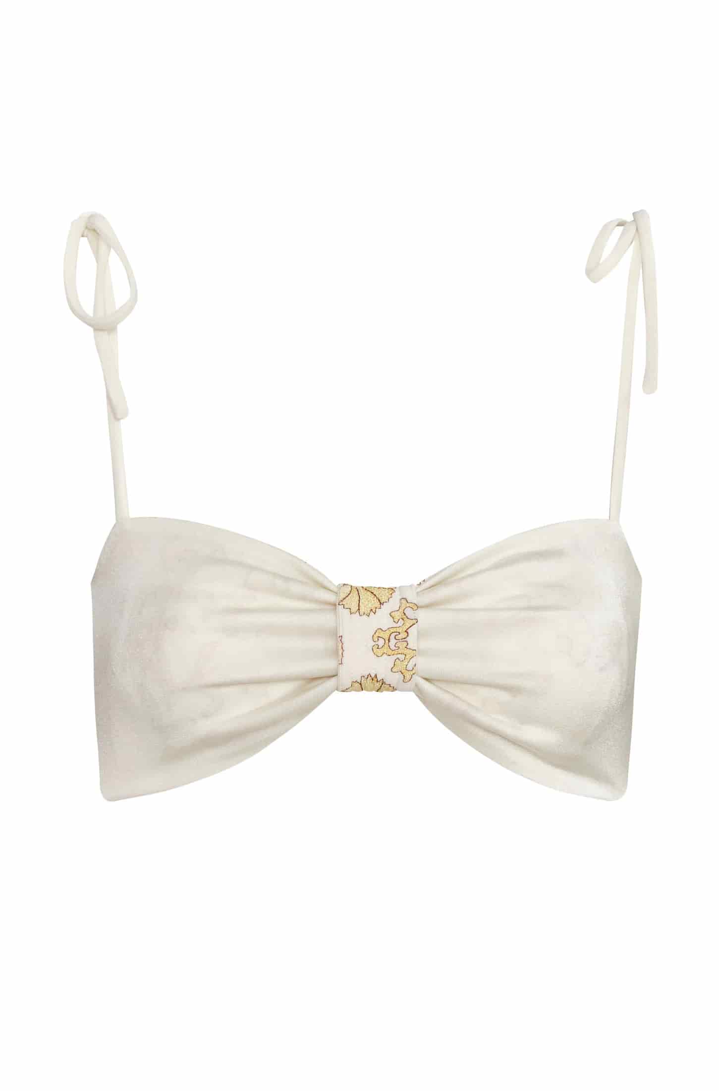 San Miguel Embroidered Top / Yellow Flowers - Ivory - miniatura 5