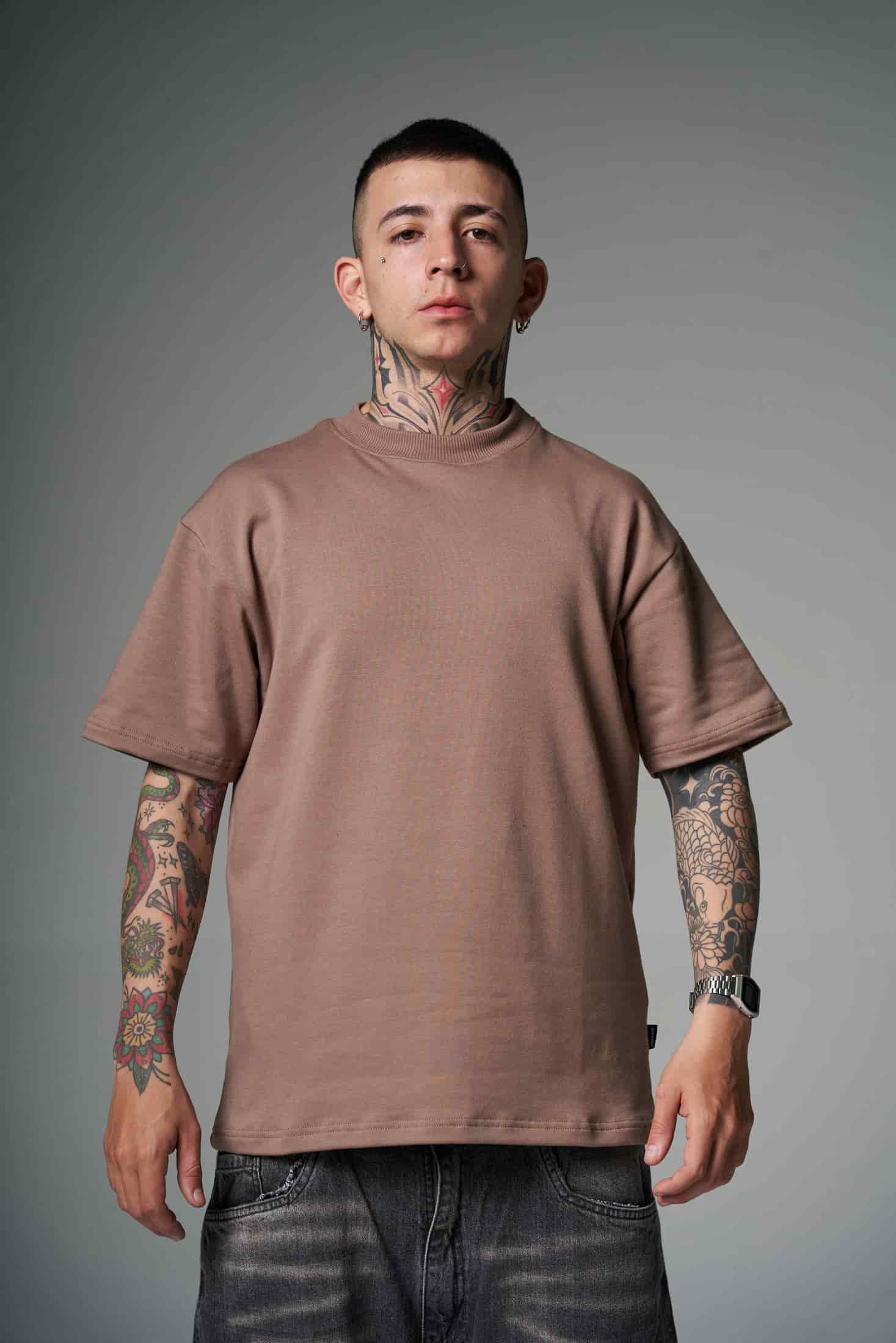 CAMISETA TAUPE OVERSIZE SVG 260 GRAMOS 14491 - miniatura 1