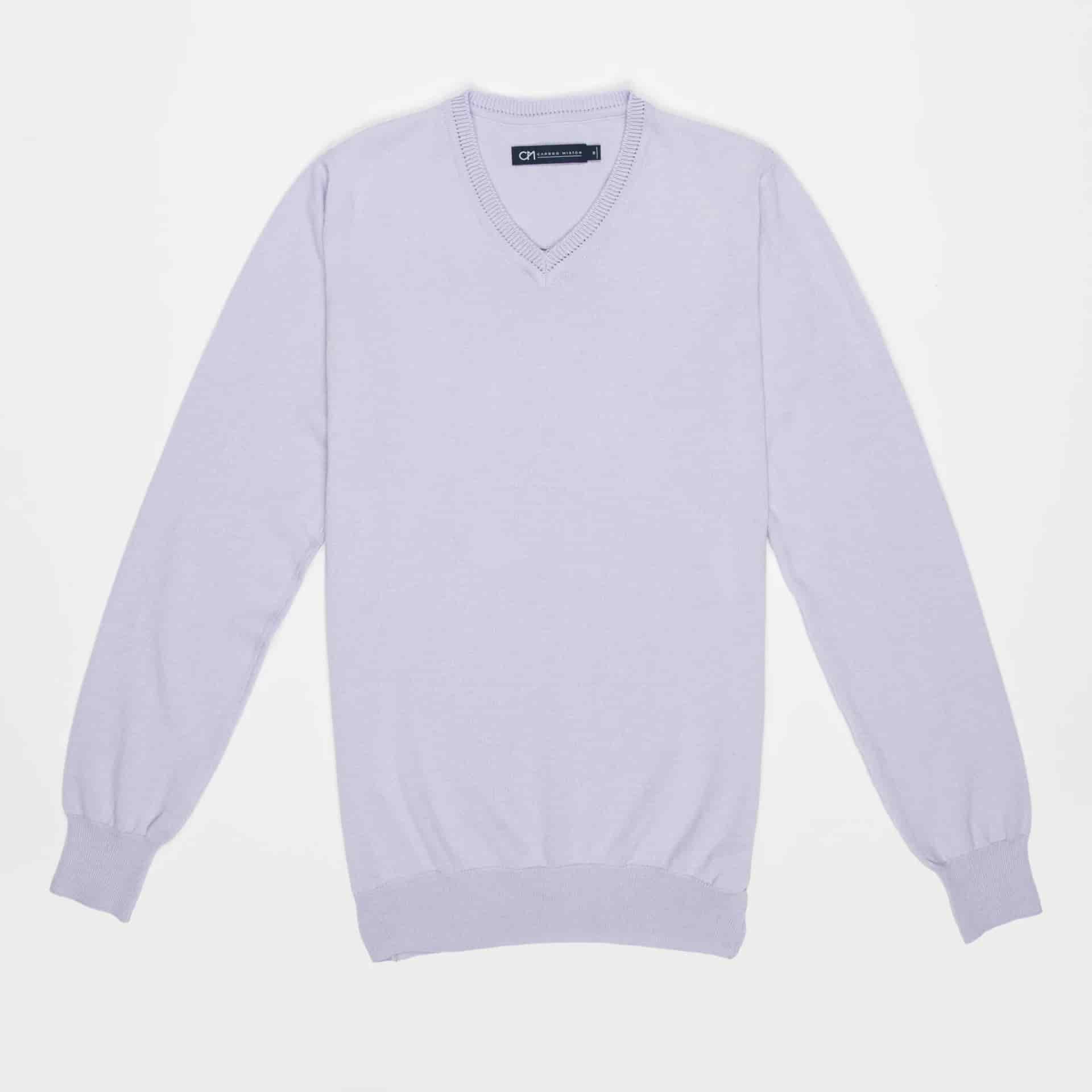 Saco Cuello V Algodón Lila - miniatura 10