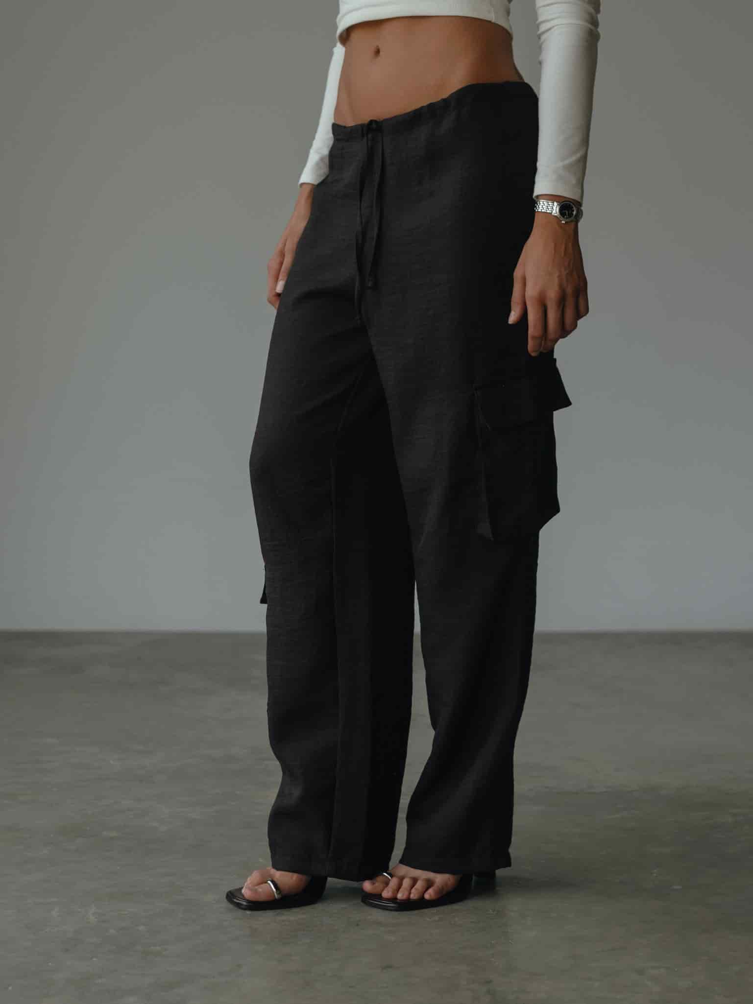 LIGHT CARGO PANT - BLACK - miniatura 5