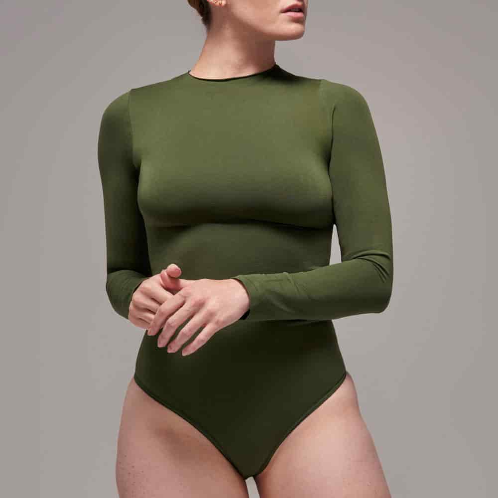 Body Manga Larga Cuello Alto Para Mujer | Lunia - miniatura 8