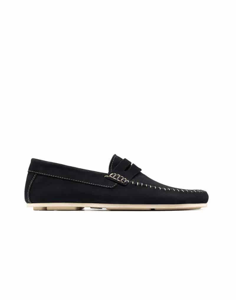 Mocasín Casual De Diseño Atemporal Para Hombre En Cuero Colombiano Azul REF NIZA25 - miniatura 1