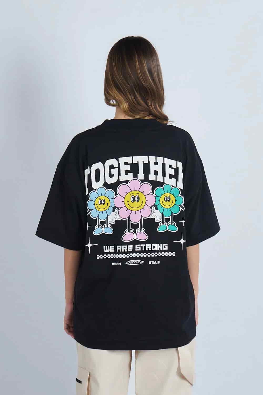 Camiseta oversize estampado Together Negro | DROP 03 | - miniatura 1