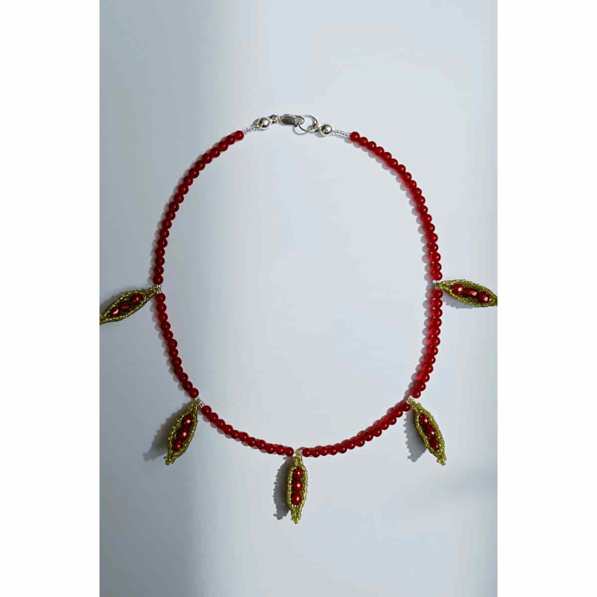 BEAN AND CARNELIAN NECKLACE - miniatura 2