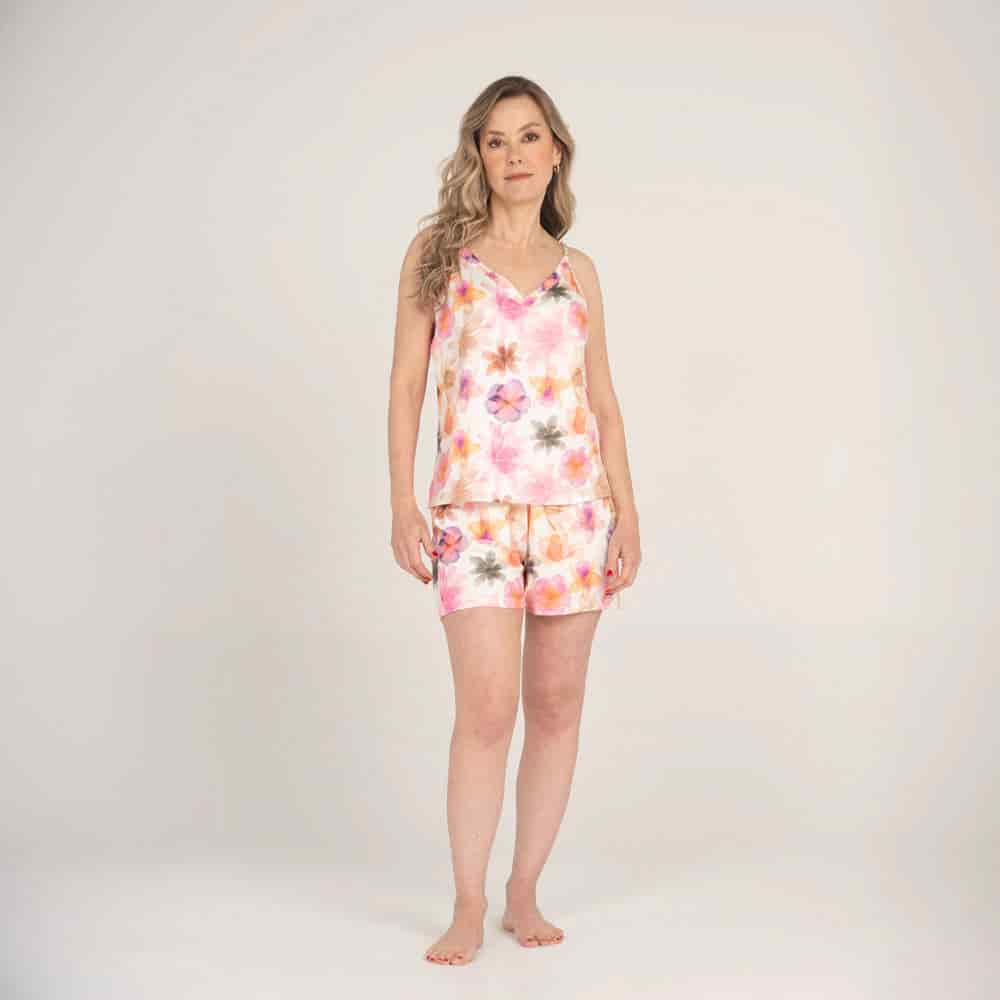 Conjunto de Pijama Short Óleo. - miniatura 2
