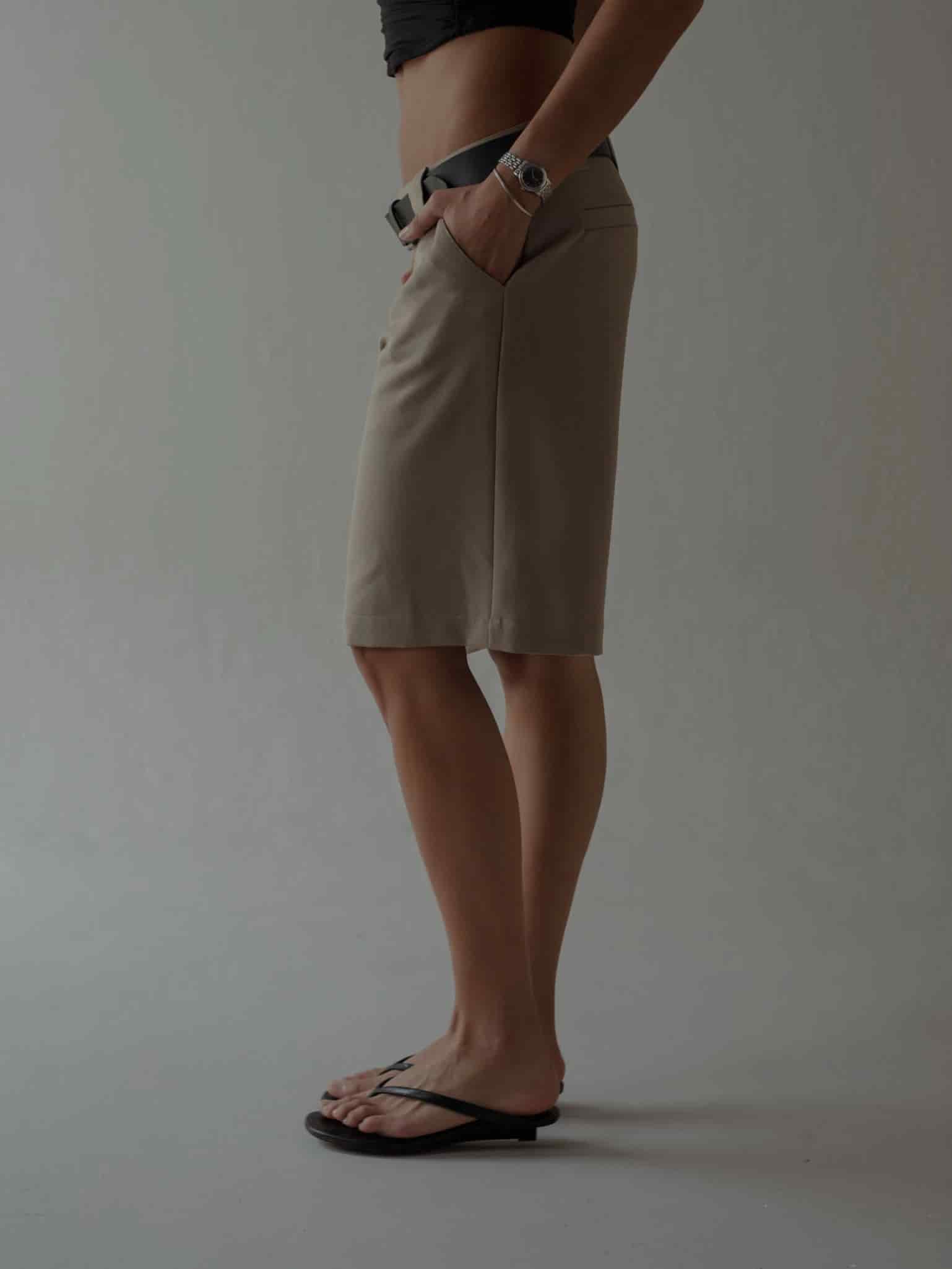 LONG CLASSIC SHORTS - TAUPE - miniatura 6