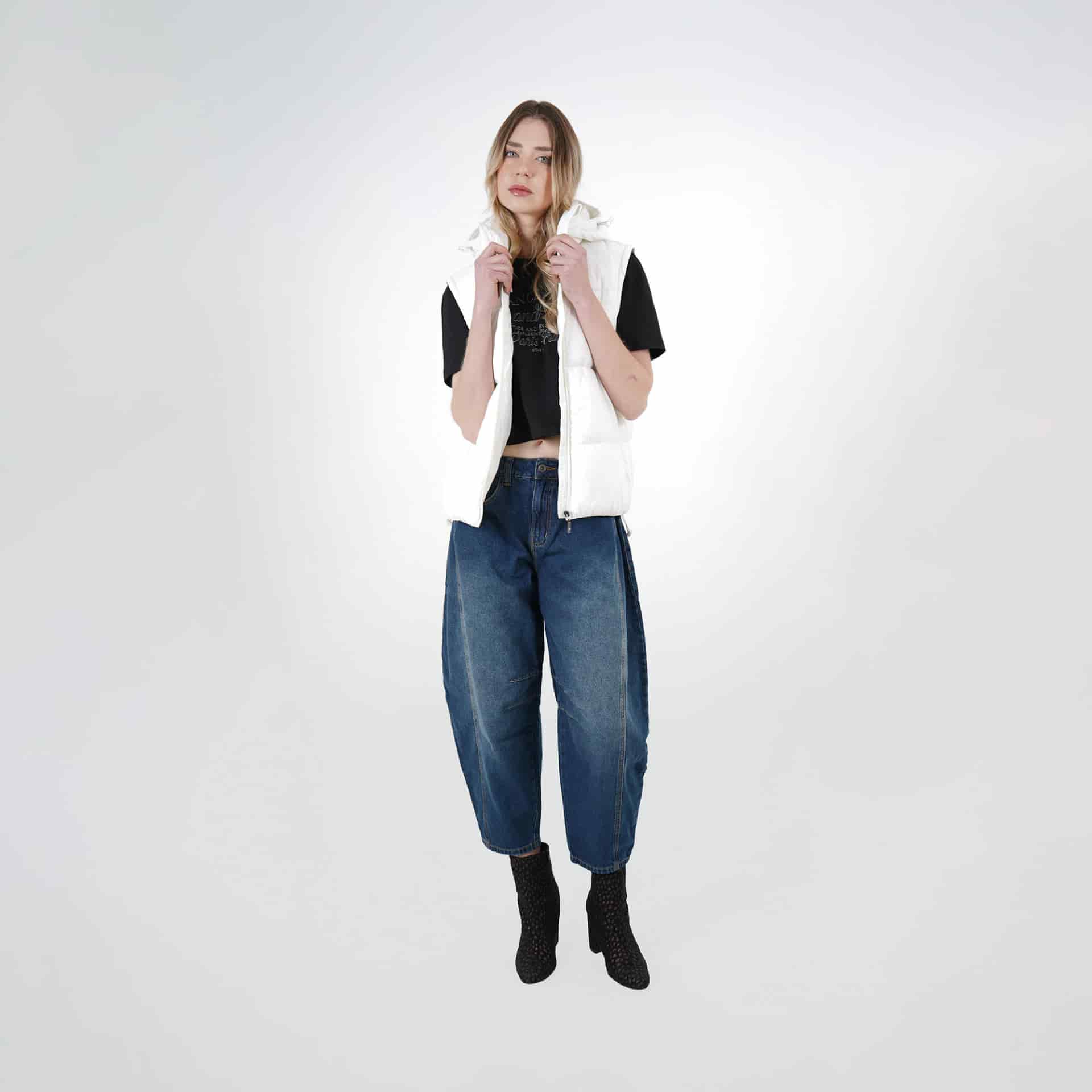 Chaqueta acolchada dos en uno mangas removibles con capucha - miniatura 5