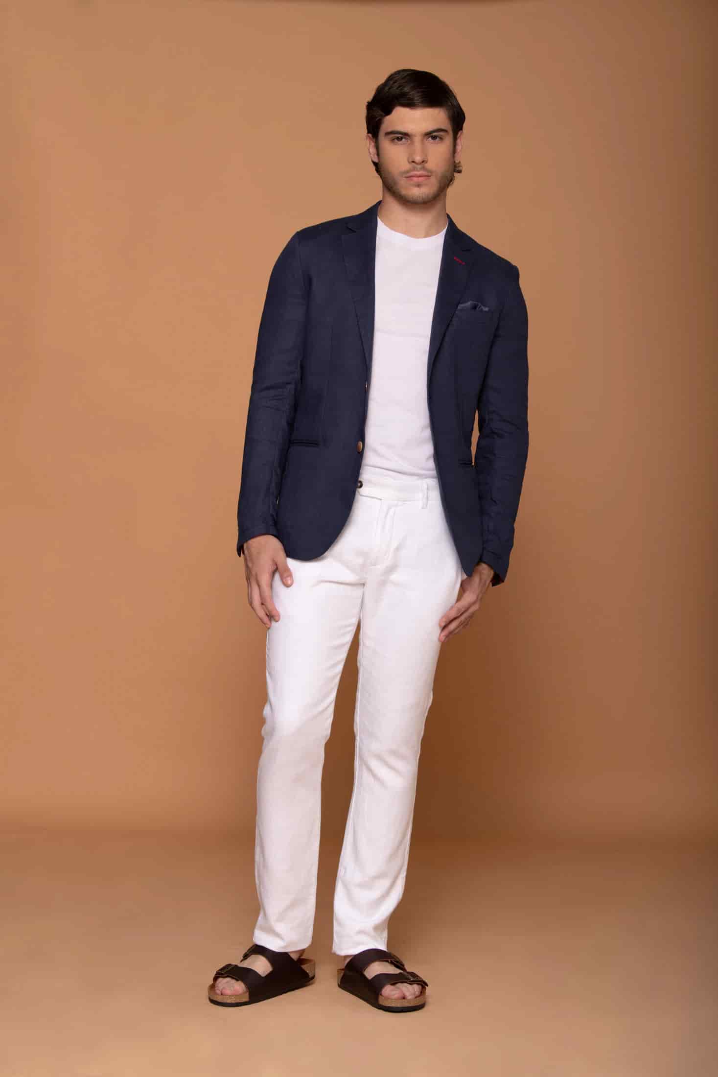 Blazer Vento Lino Azul Navy - miniatura 4