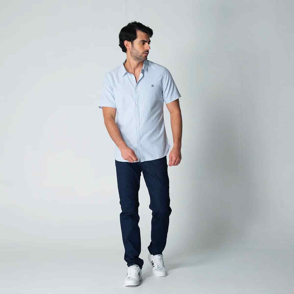 Camisa Slim Manga Corta Caleb - miniatura 2