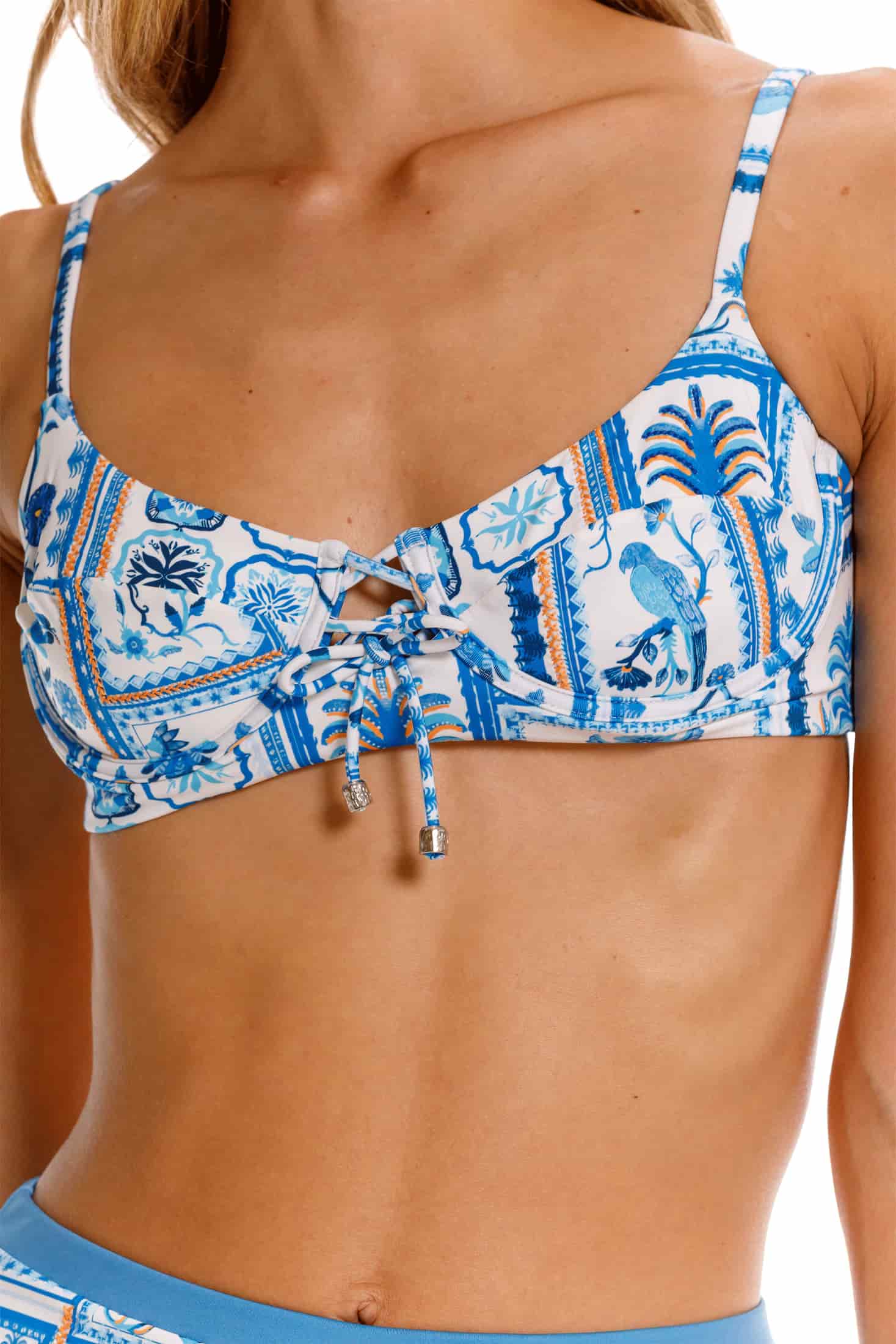 Top Perfect De Bikini Rosseta Azul - miniatura 2