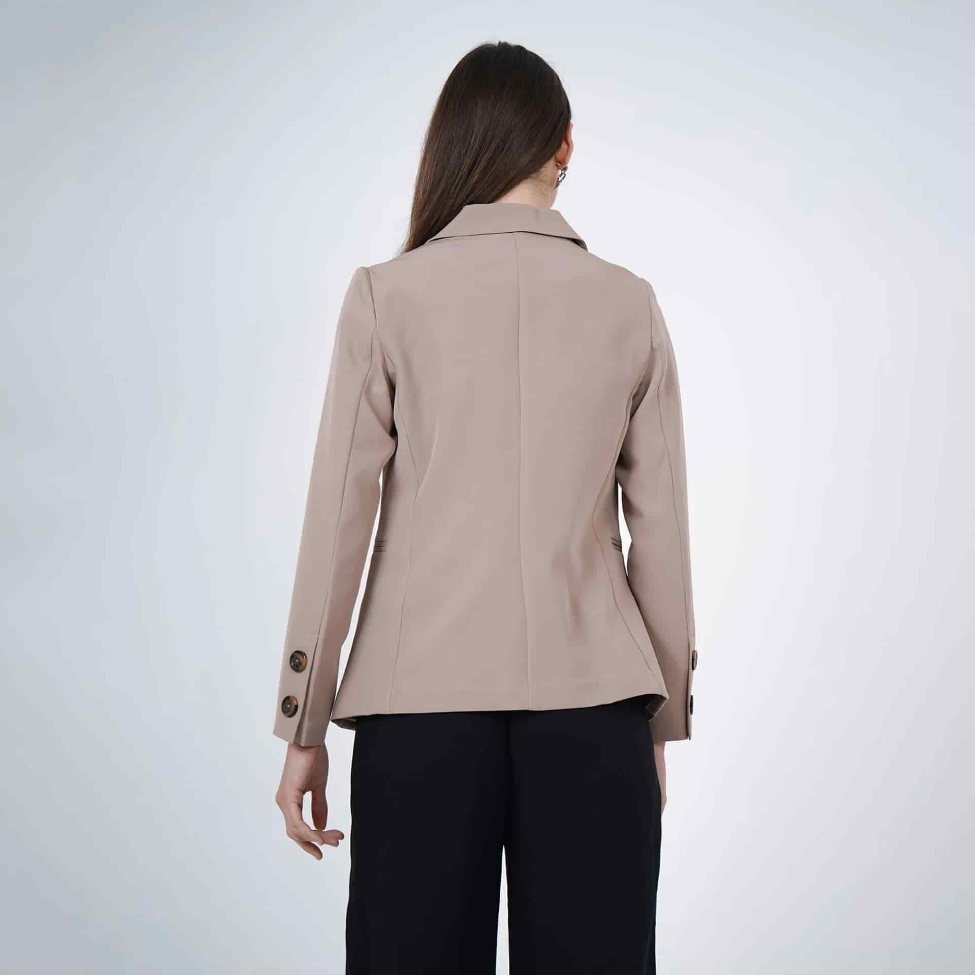 Chaqueta blazer básico con solapa y botones - miniatura 19