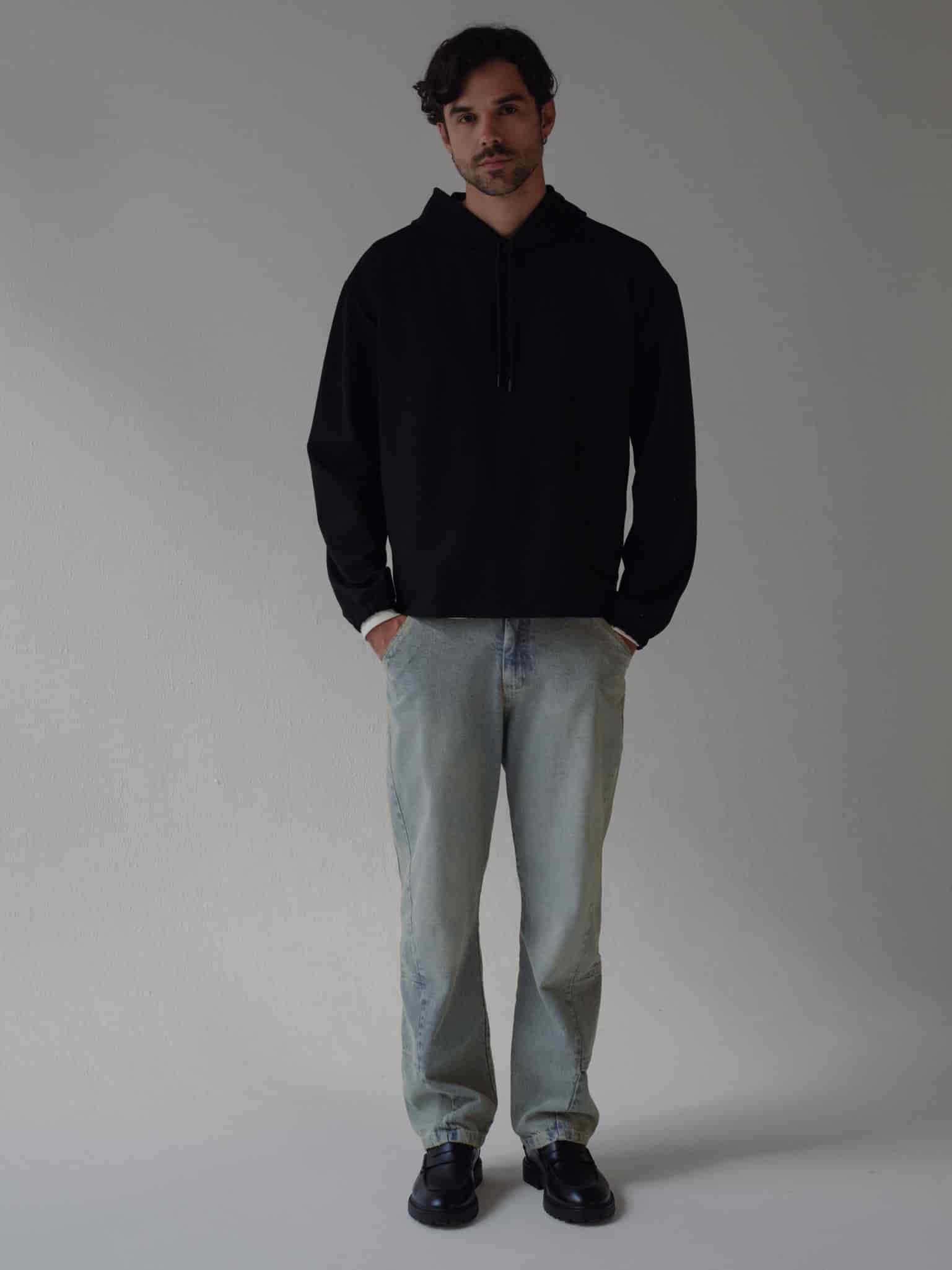 CUT CLEAN HOODIE - BLACK - miniatura 2