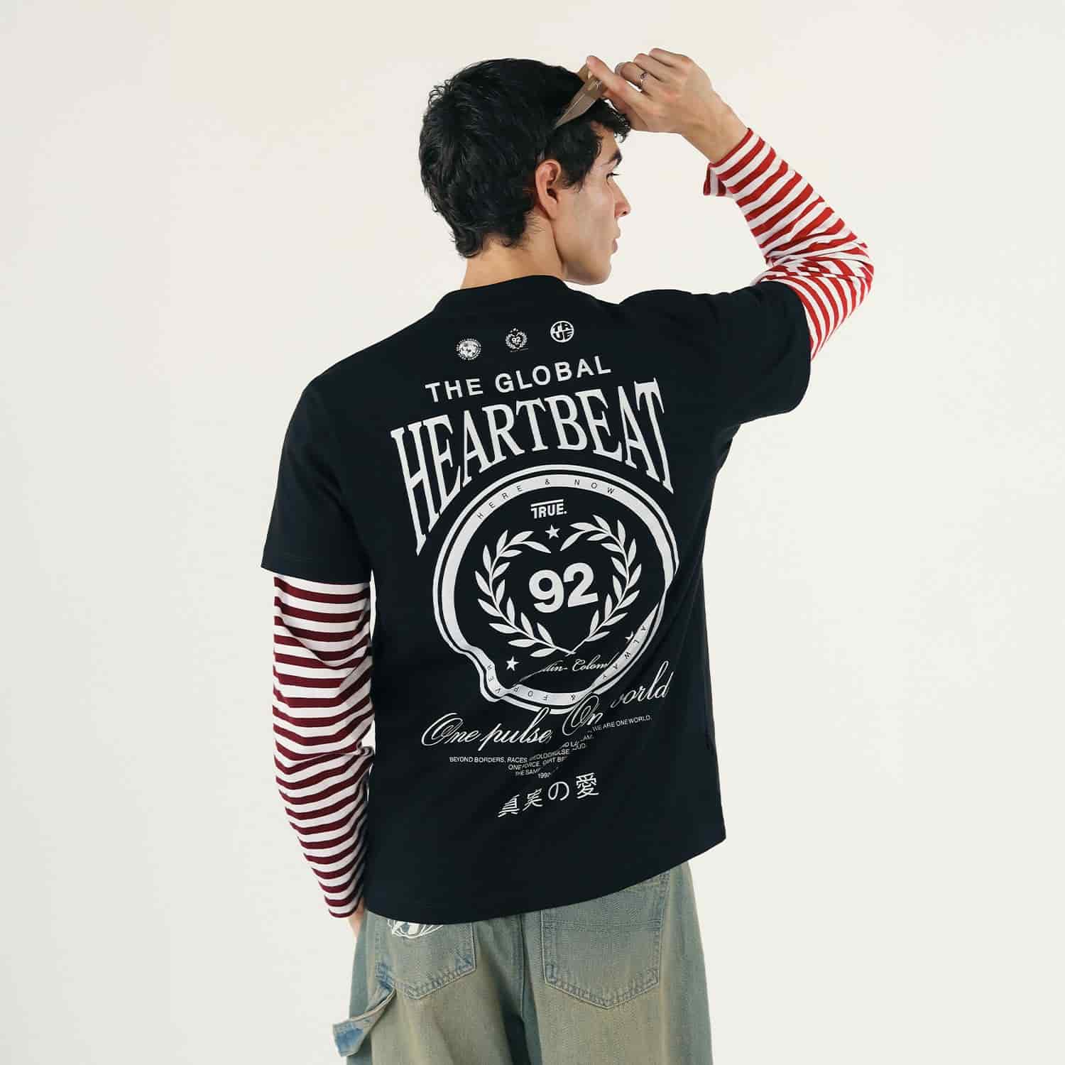 Heartbeat T-Shirt - Black - miniatura 7