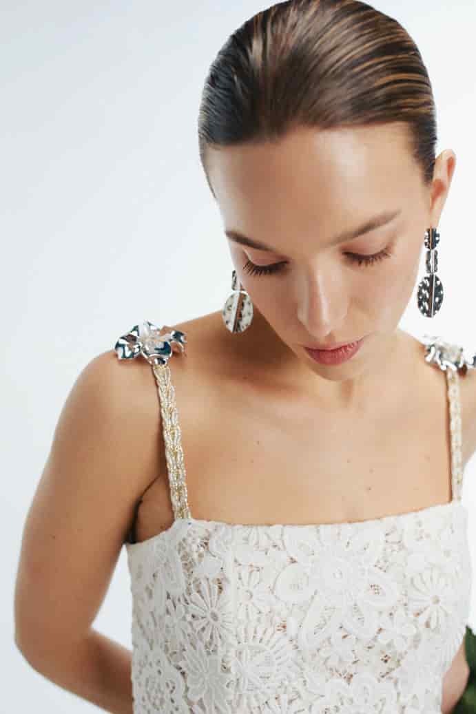 BISCAYNE MINI DRESS WHITE - miniatura 2