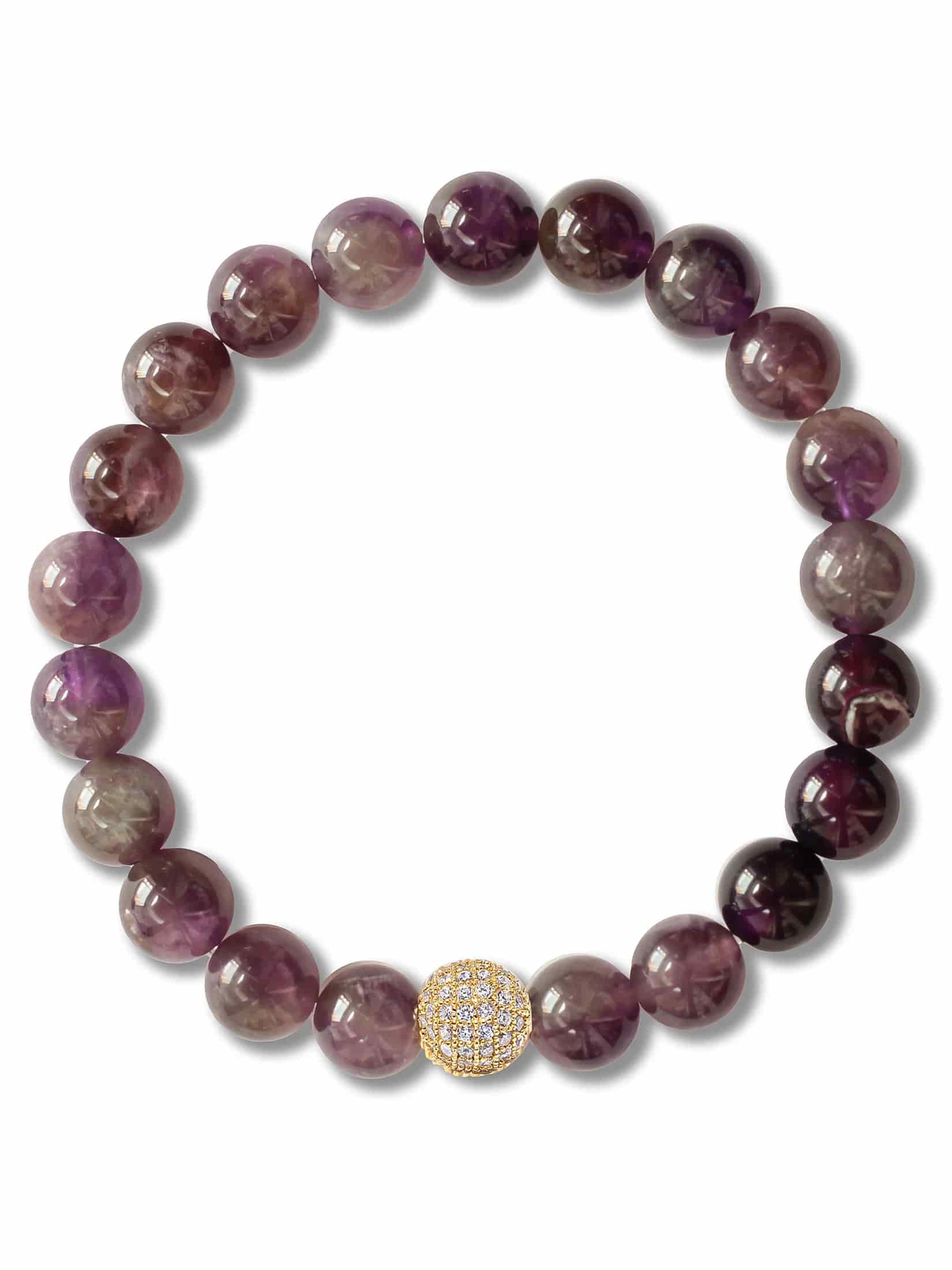 Brazalete Amatista 8mm - miniatura 1