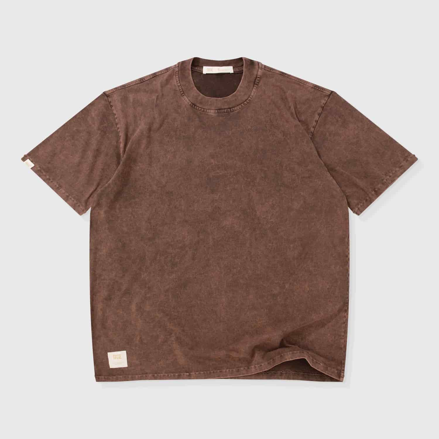 Oversized Washed T- Shirt - Brown - miniatura 1