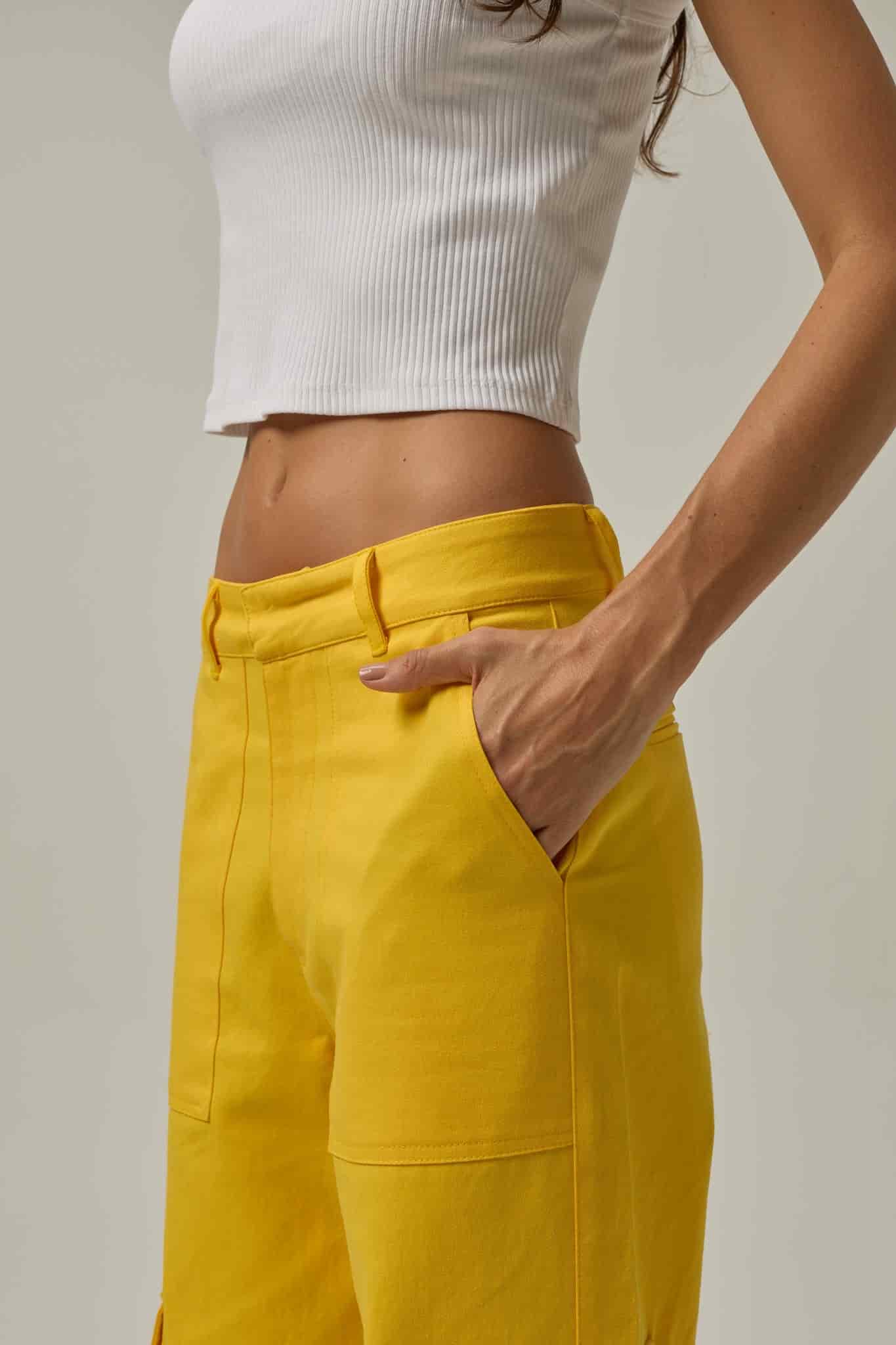 Pantalón Utility Cargo | Amarillo - miniatura 3