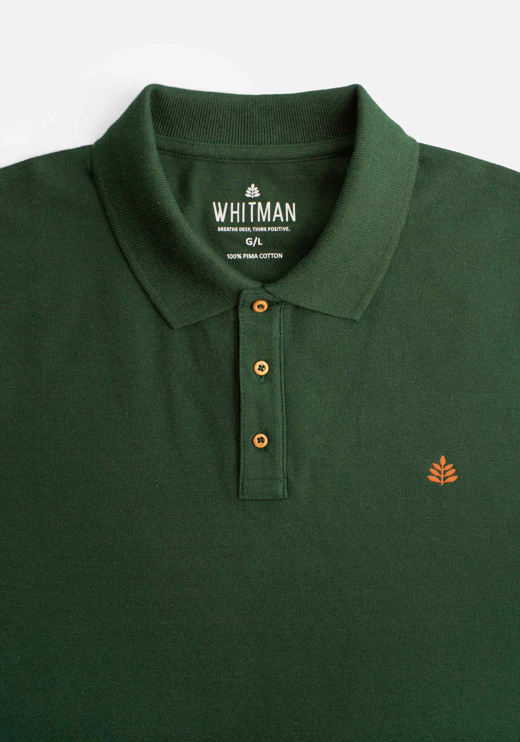 Camiseta Polo H Unicolor L-Nar Verde Osc - miniatura 6