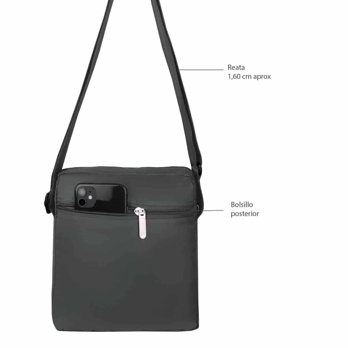 Bolso Manos Libres Viajero Citybags Light Gris - miniatura 4