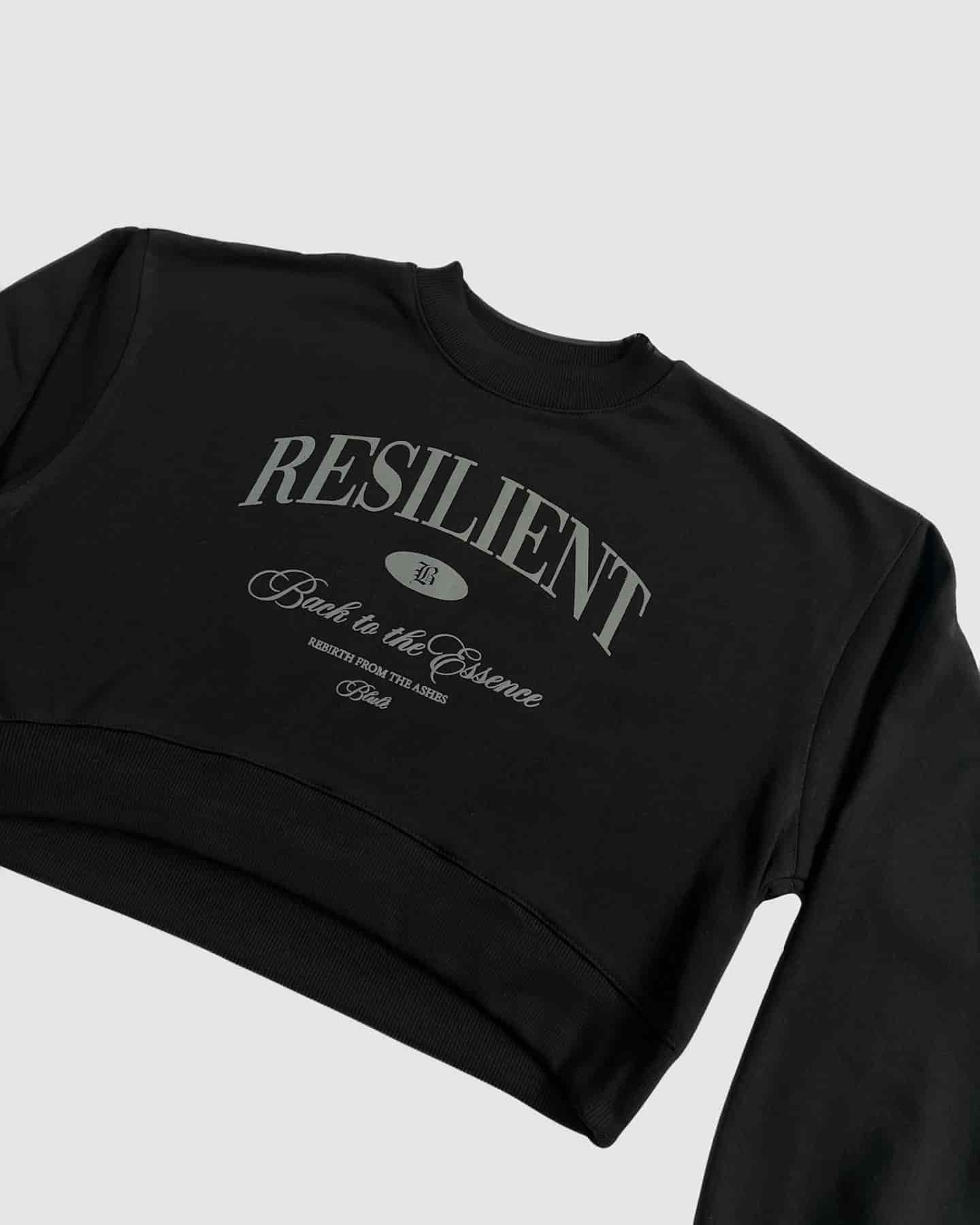 Back to the essence Crewneck Cropped Black - miniatura 2