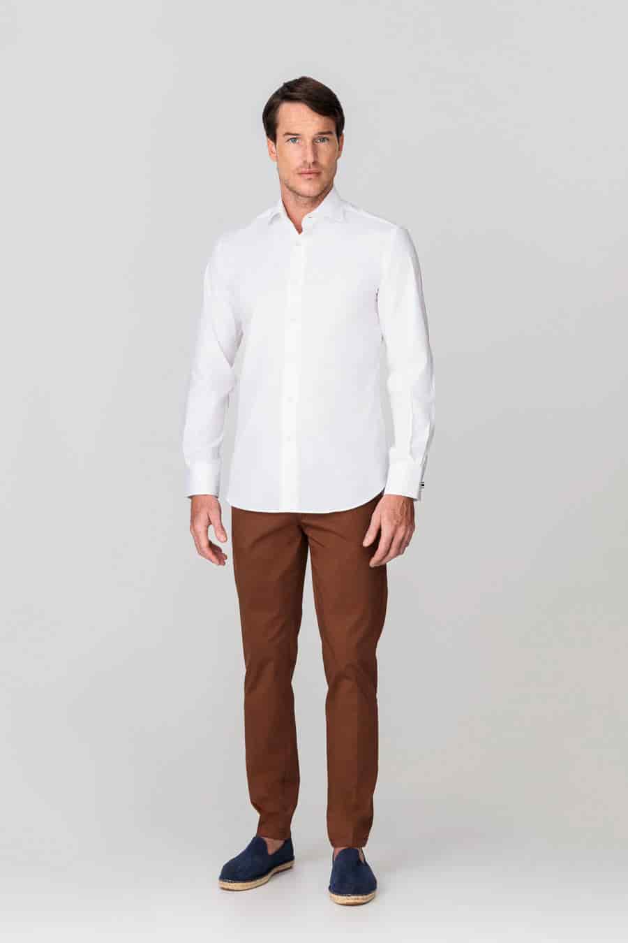 men’s cotton shirt white rx slim - miniatura 1