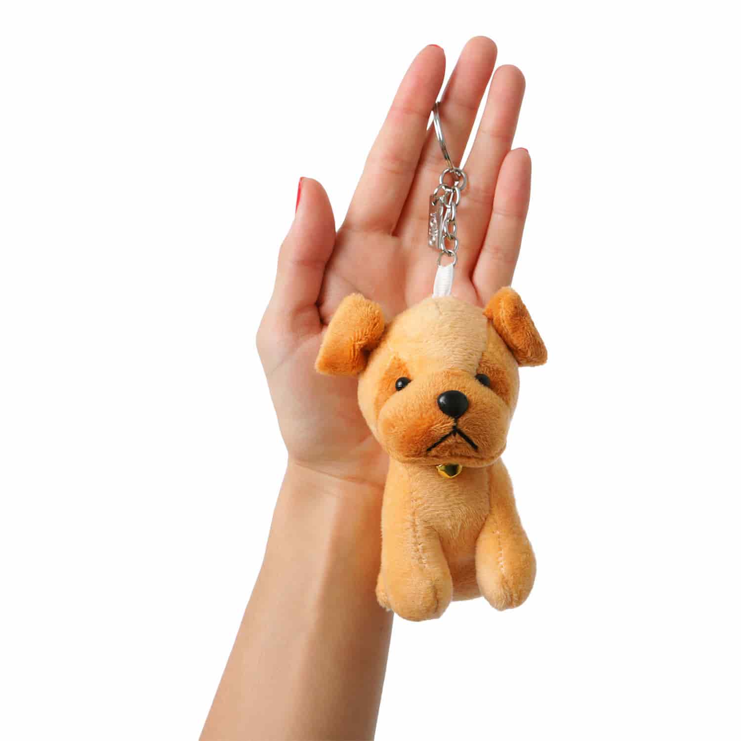 Llavero de Peluche Doggy color Café - miniatura 2