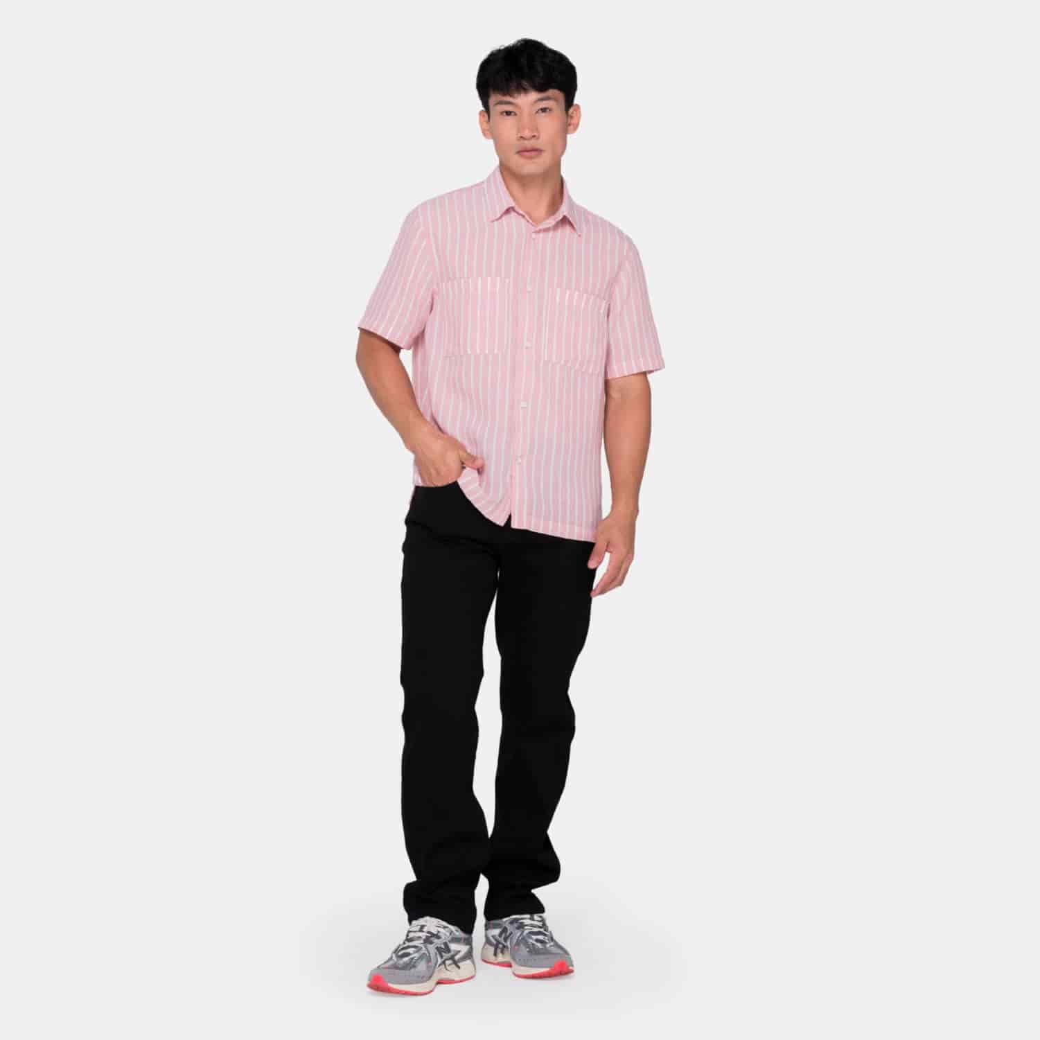 Vertical Stripes S/S Shirt Pink - miniatura 2