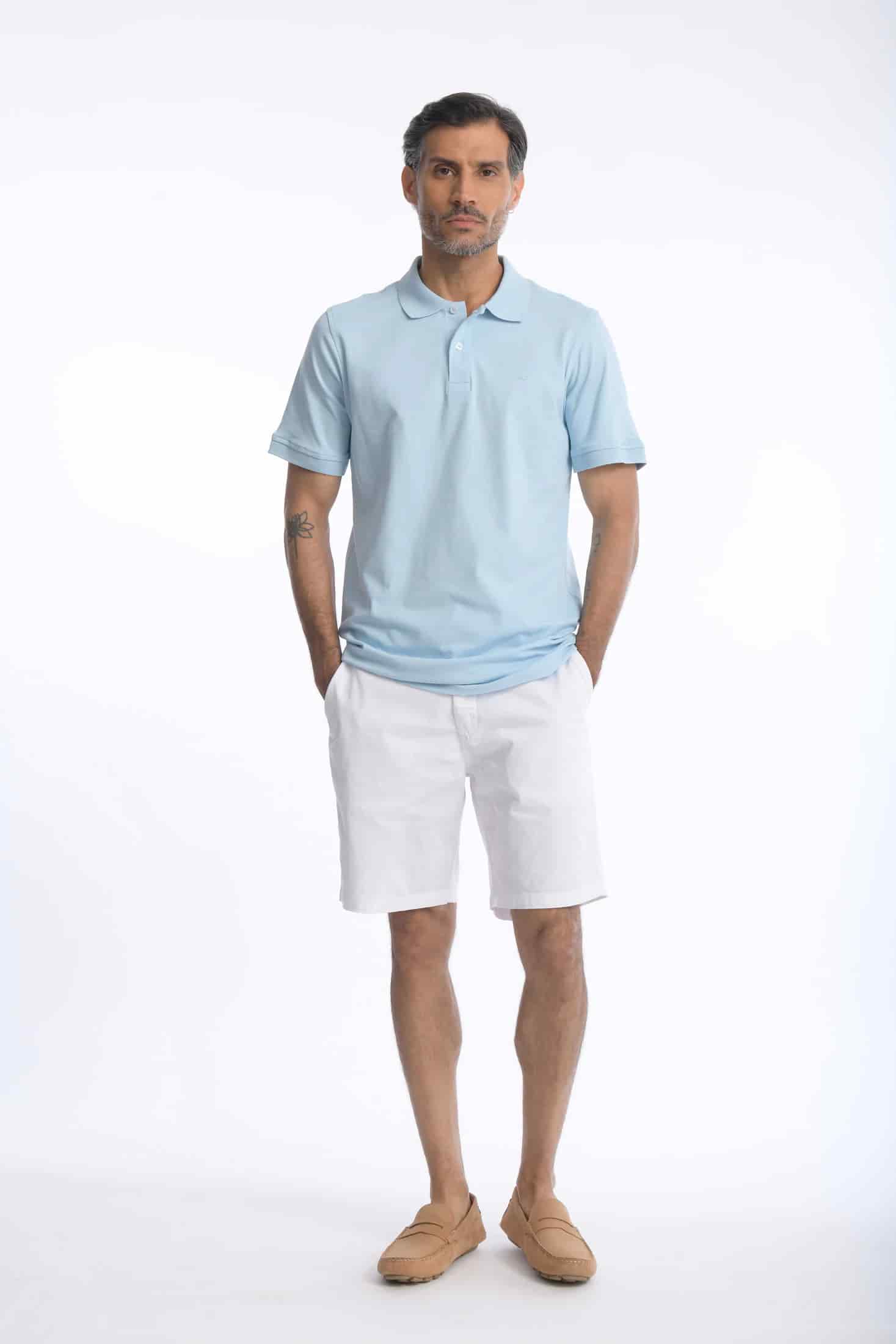Camiseta Polo 100% Algodón Slim Azul Navy - miniatura 9