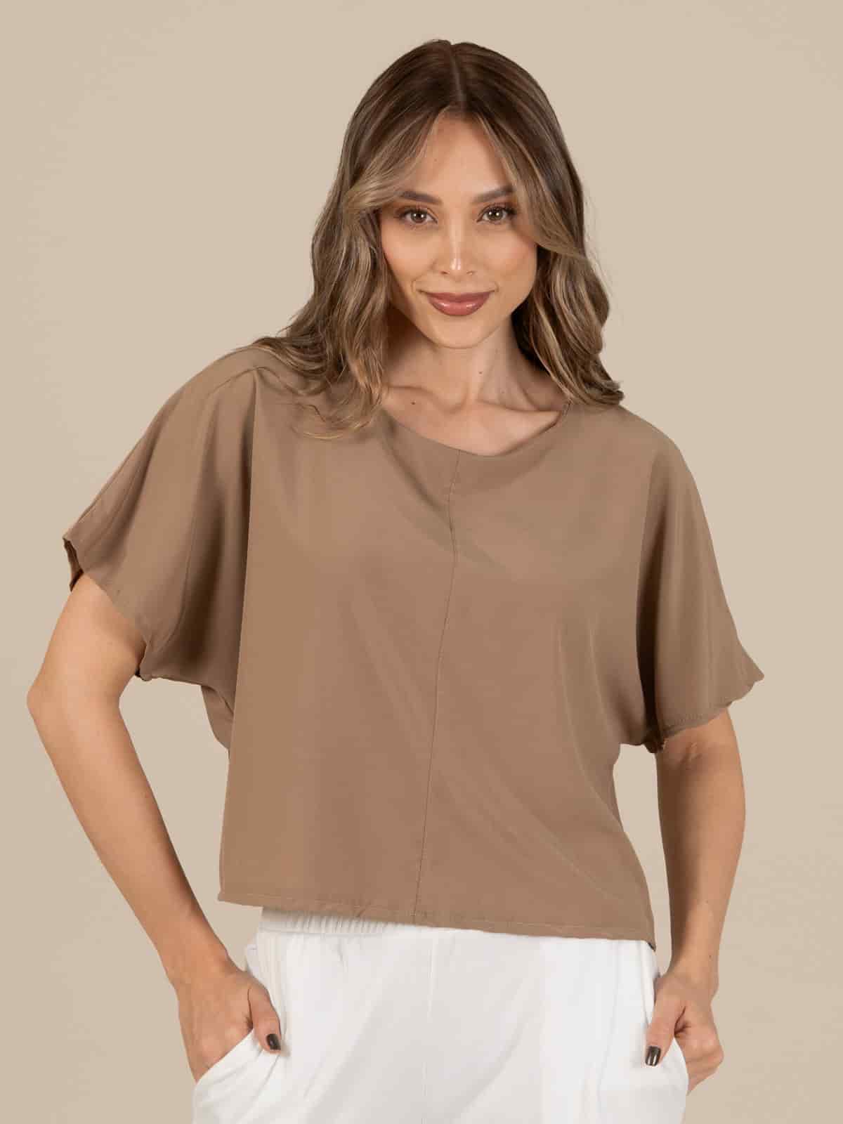 Blusa lara holly cafe - miniatura 1