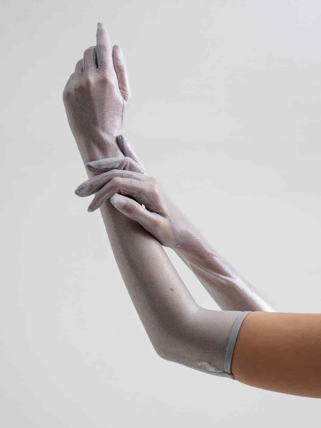 SILVER MESH GLOVES - miniatura 1