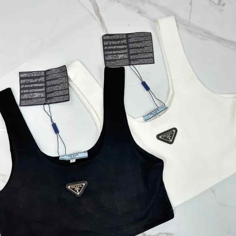 TOP PRADA MINI BLANCO Y NEGRO - miniatura 2