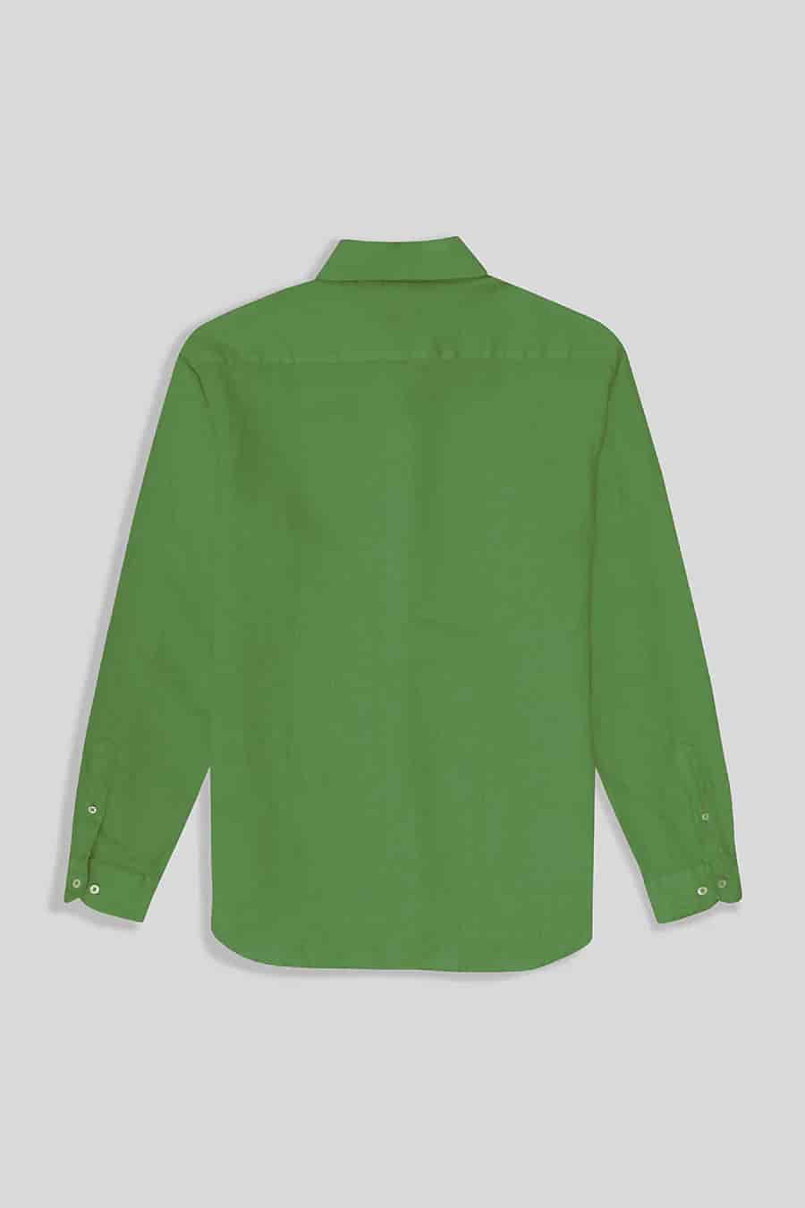 Men’s linen shirt forest green - miniatura 3