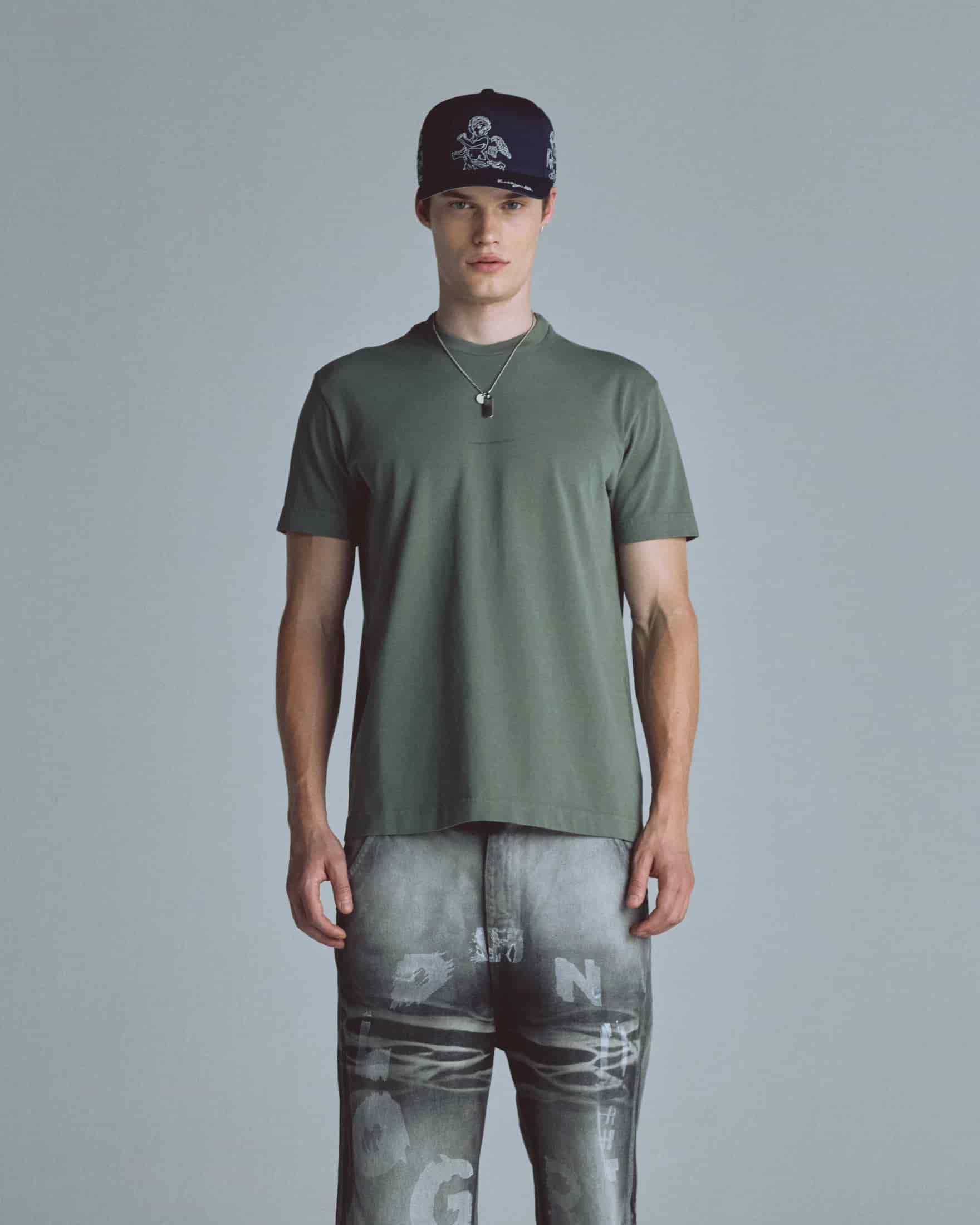 Basics Undergold Company Regular Fit Tshirt Olive Green - miniatura 2