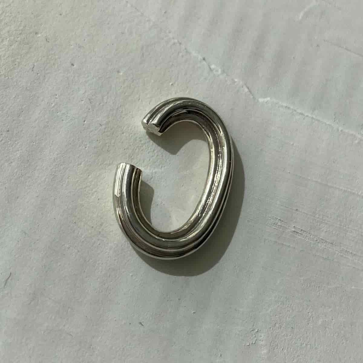 EAR CUFF PARALLEL PLATA - miniatura 4