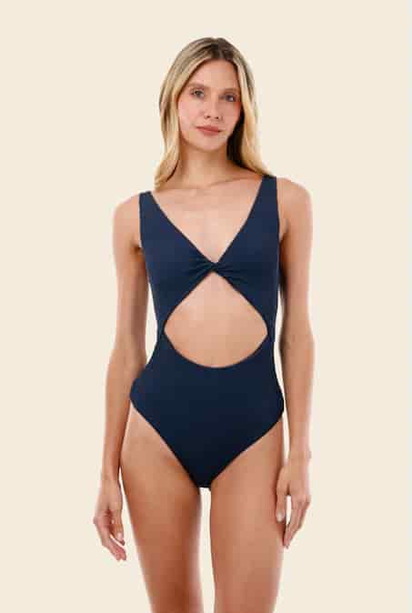 Textured Wave Deep Blue Twix One Piece - miniatura 1