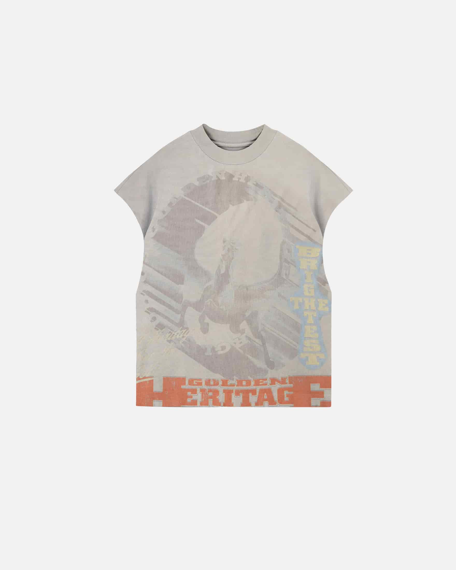 Golden Heritage Pegasus Sleeveless Tshirt Cream - miniatura 1