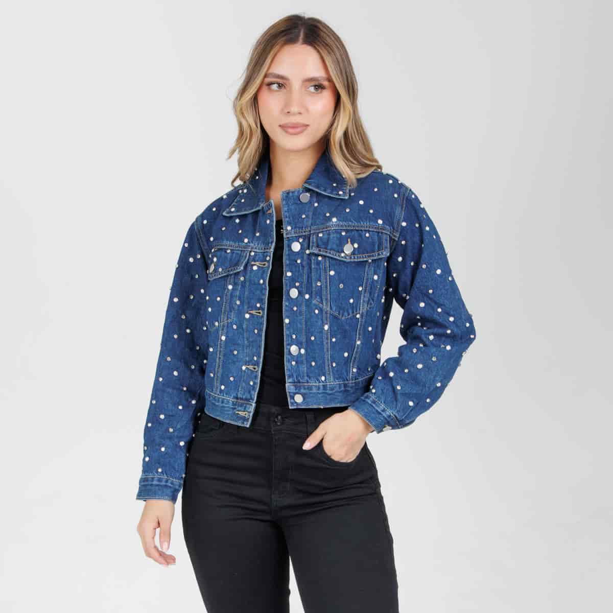 Chaqueta Denim brillos GY6515 - miniatura 1