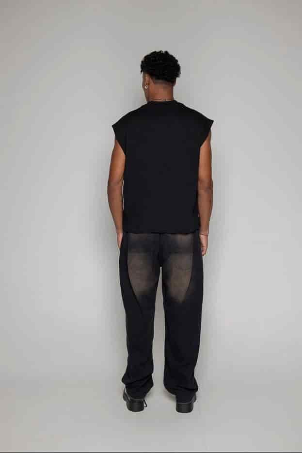Baggy Courage Negro Desgastes - miniatura 5