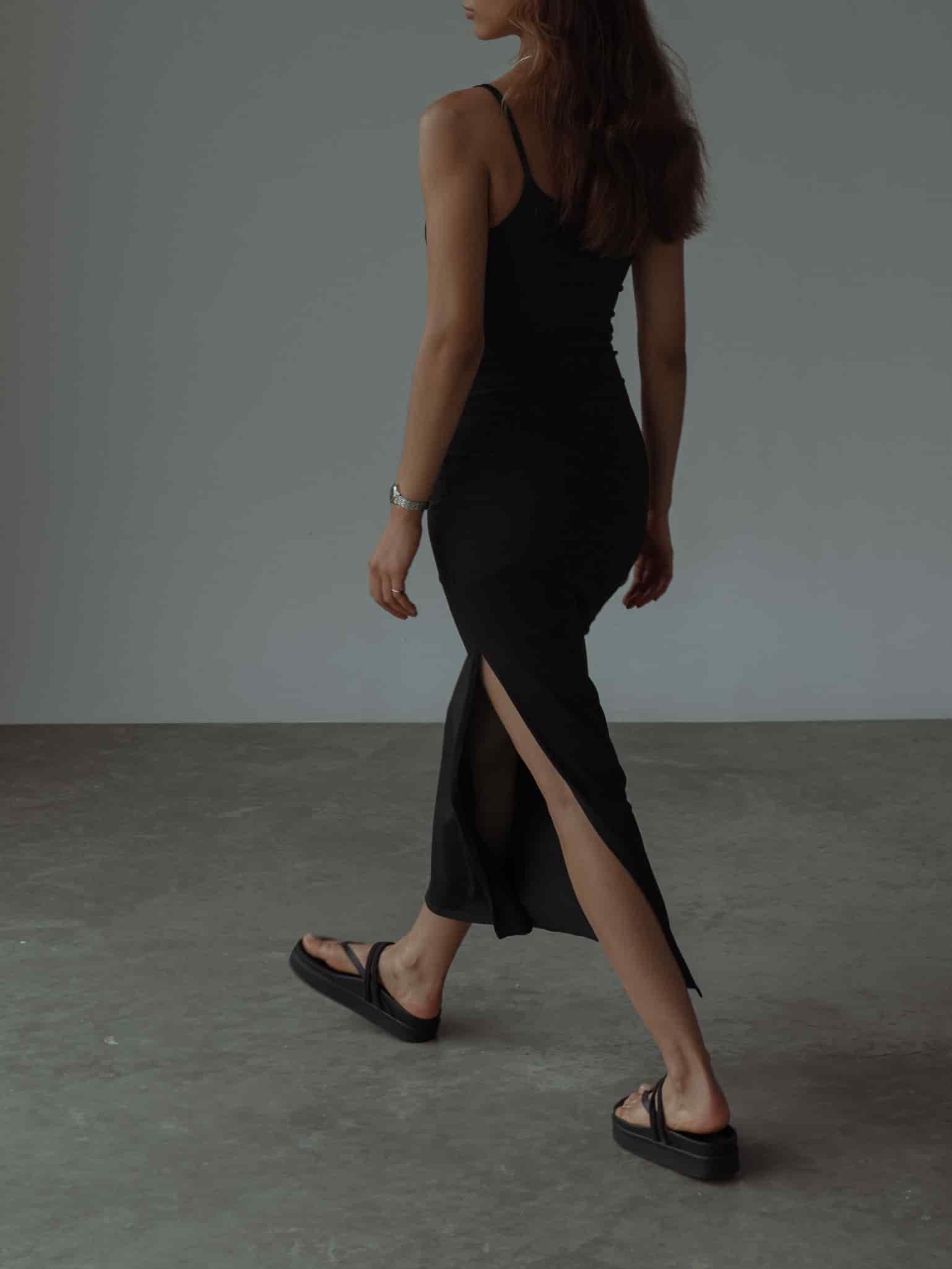 ESSENTIAL LONG DRESS - BLACK - miniatura 9