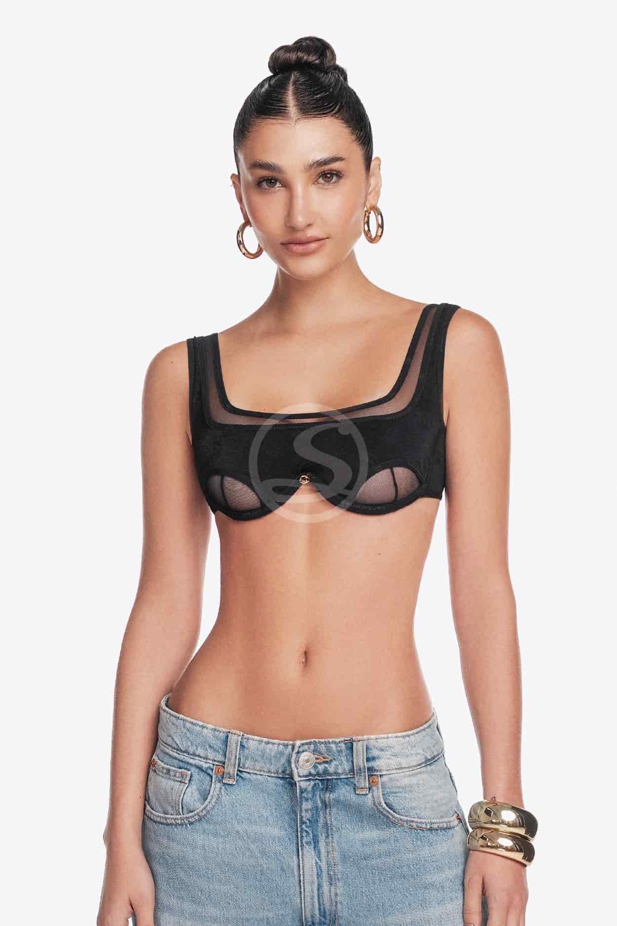 Bralette Flux Negro Santísimas Ref. S-695 - miniatura 1