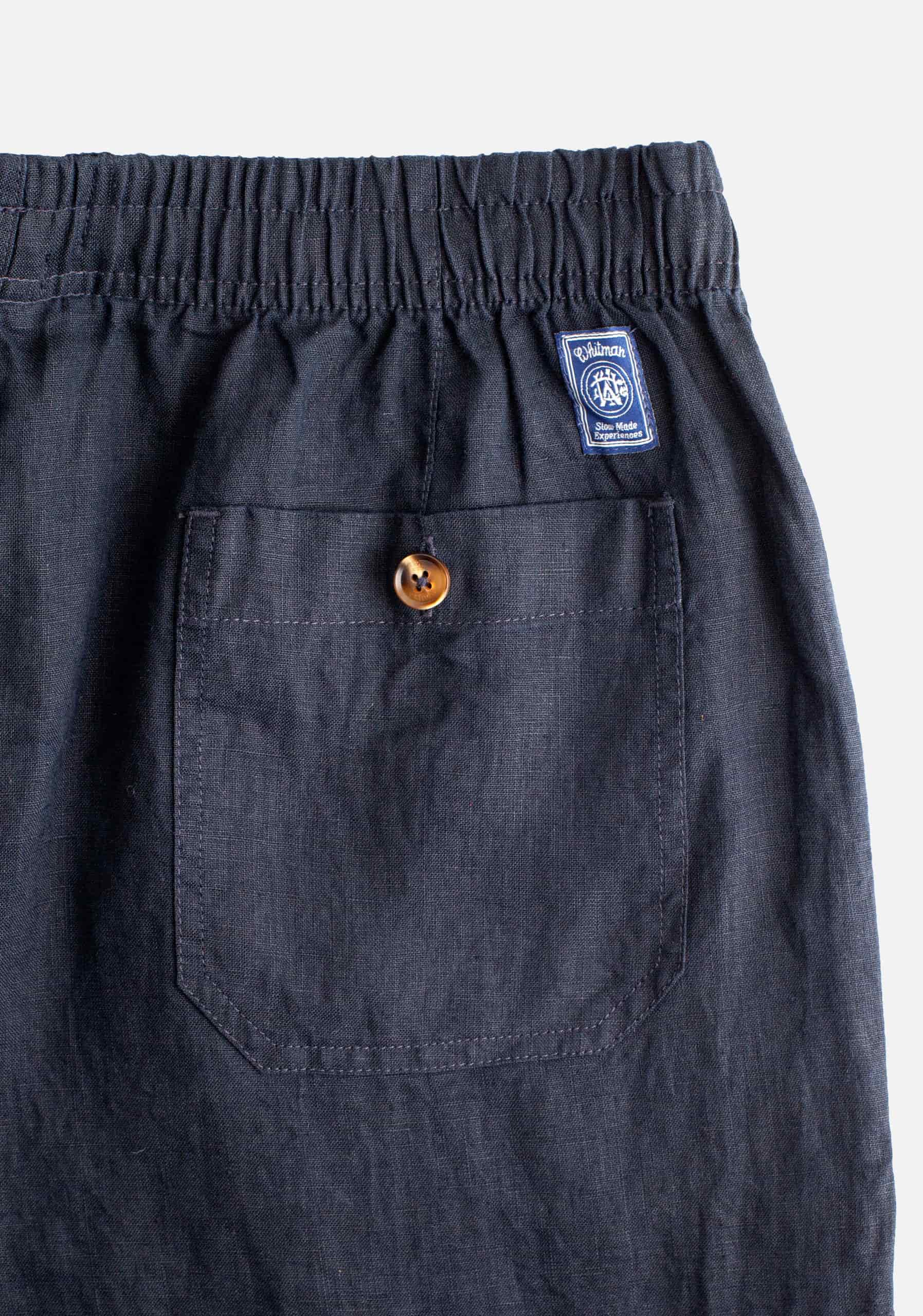 Pantalón H Hopkins Jogger Lino Azul Navy - miniatura 3
