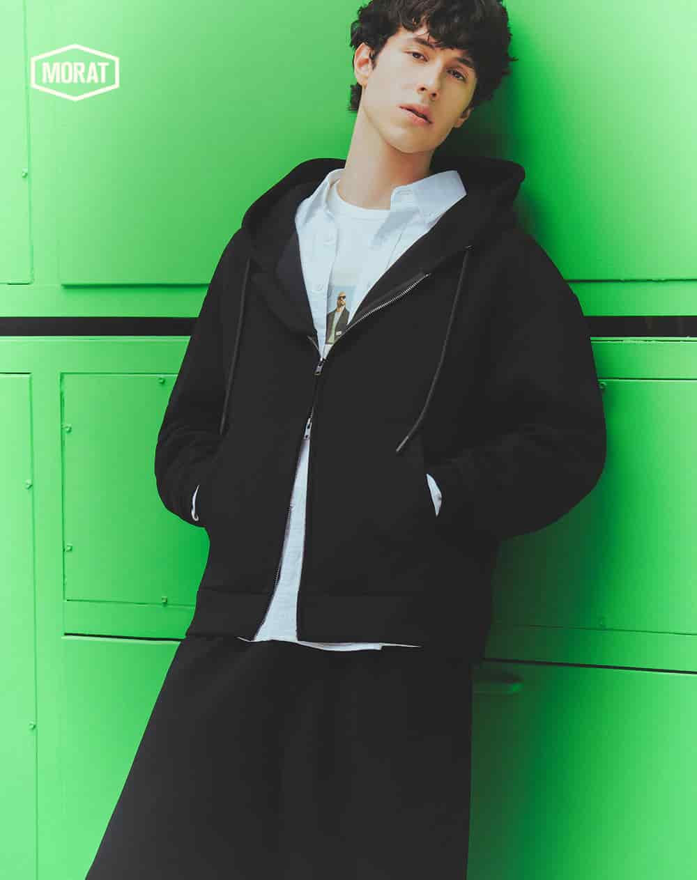Buzo tipo hoodie negro unisex GEF | MORAT - miniatura 4