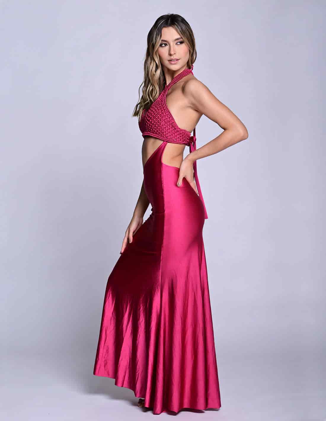 Vestido Kai Burgundy - miniatura 3