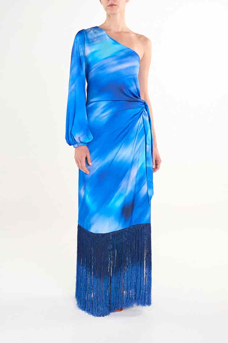 BAY ARI FRINGE LONG DRESS - miniatura 1