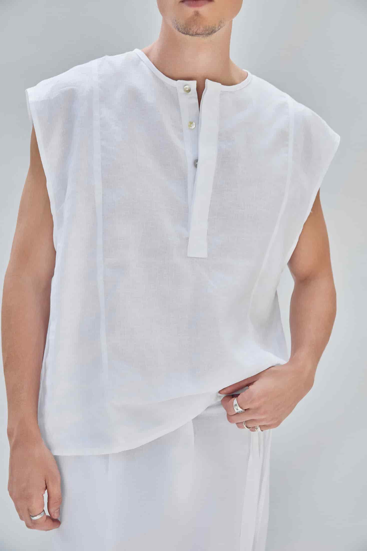 JOSE TOP UNISEX WHITE - miniatura 2