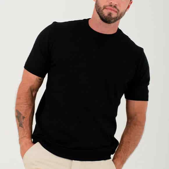 T-SHIRT BASICO TEJIDO HOMBRE - miniatura 12